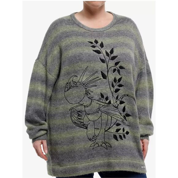 Her Universe How To Train Your Dragon Stormfly Stripe Oversized Sweater Plus Siz - Picture 1 of 7